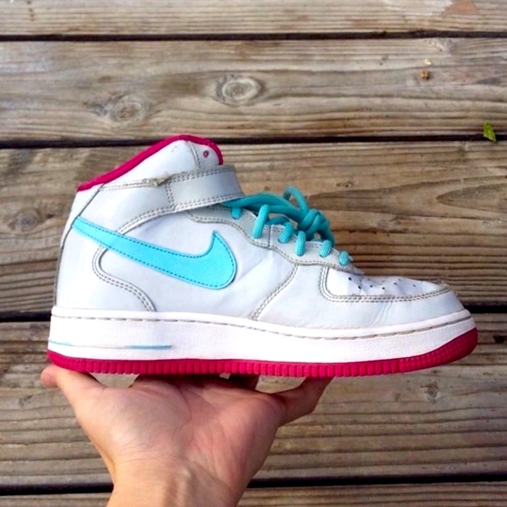 2015 Nike Air Force One - Mid - Pure Platinum Sneakers